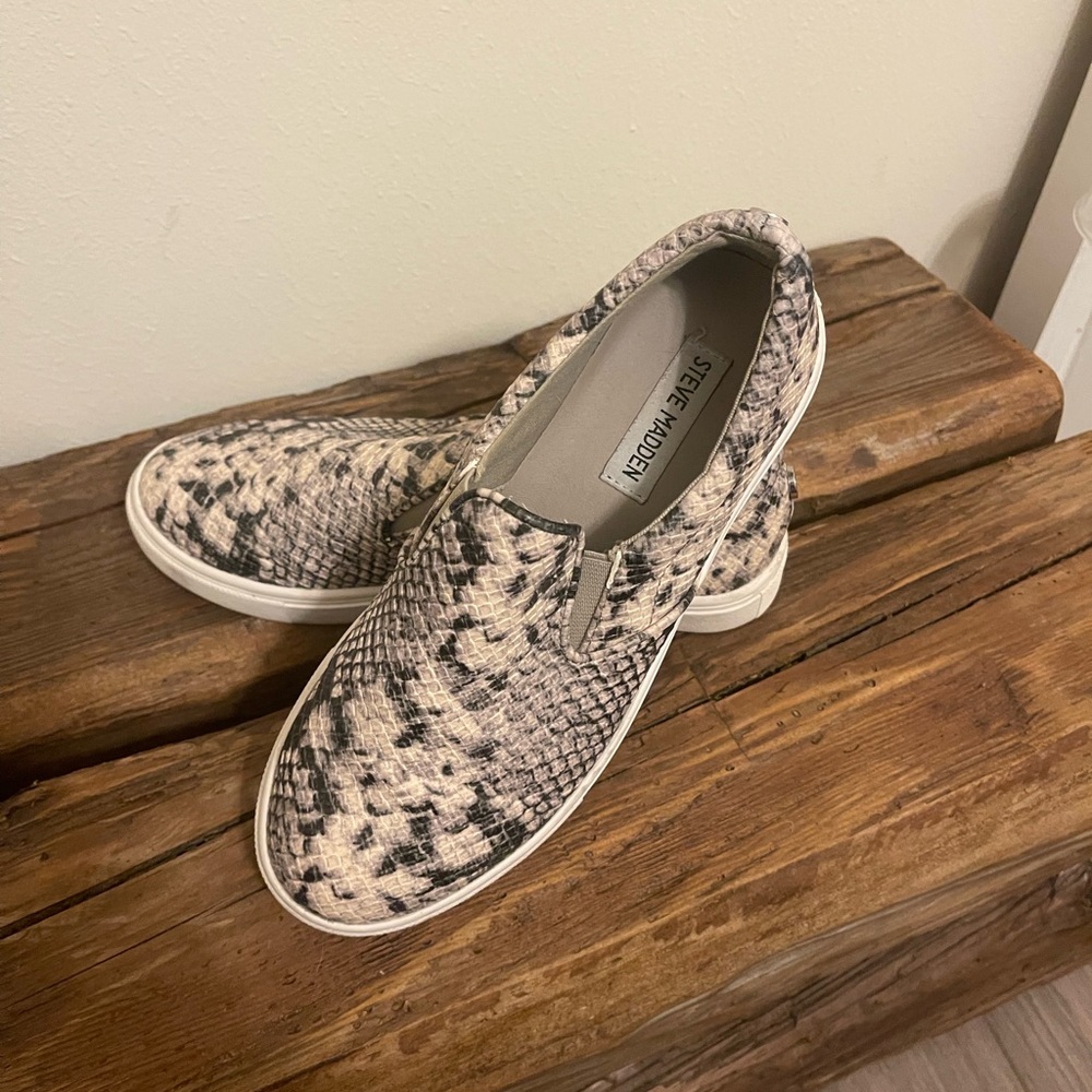 Steve Madden Snake Print Slip-On Shoes